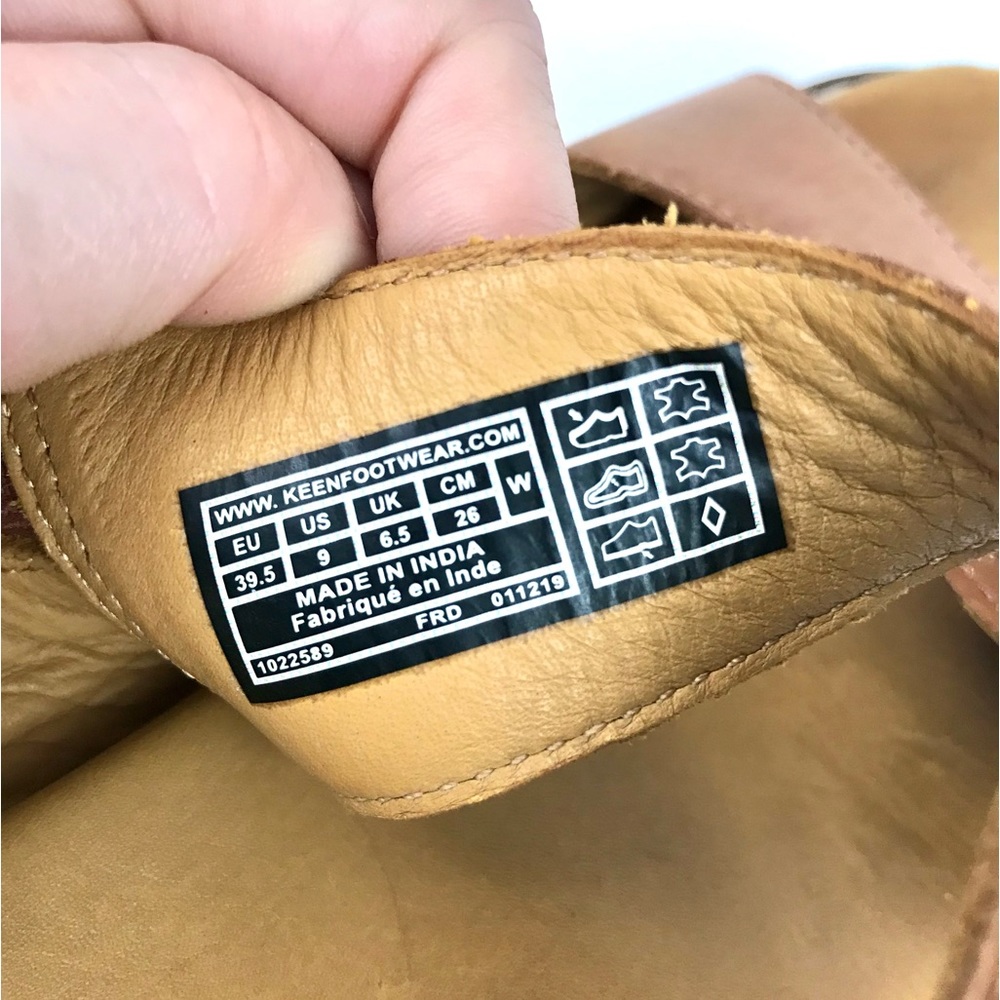Keen Women’s Lana Double Strap Tan Leather Slide Sandals Size 9 - Picture 16 of 16